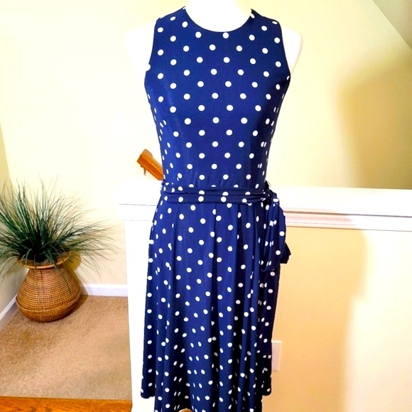 Ralph Lauren Belted Sleeveless Dress - Picture 4 of 8